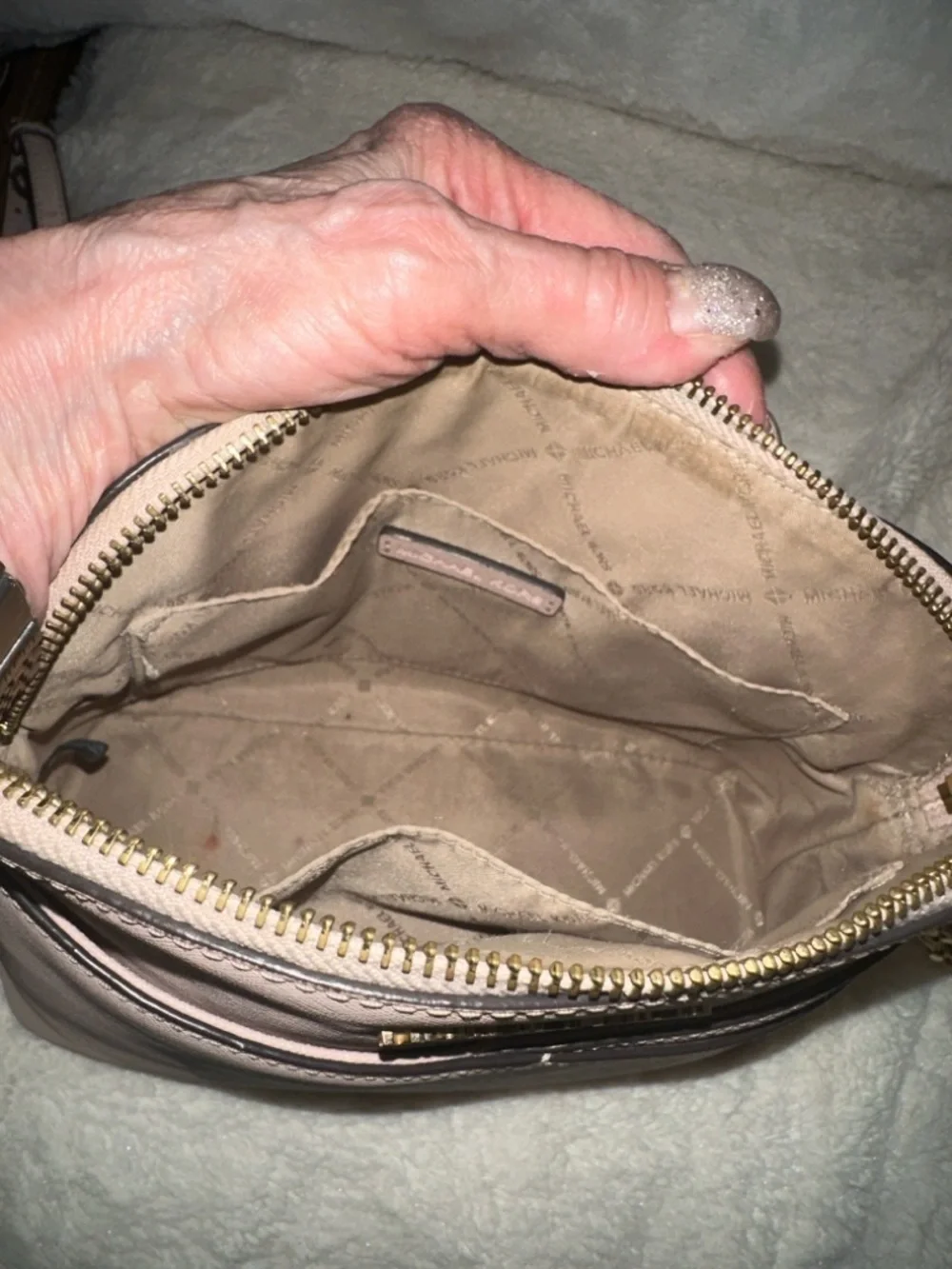 MICHAEL KORS Blush Pink Saffiano Leather Crossbody Bag
